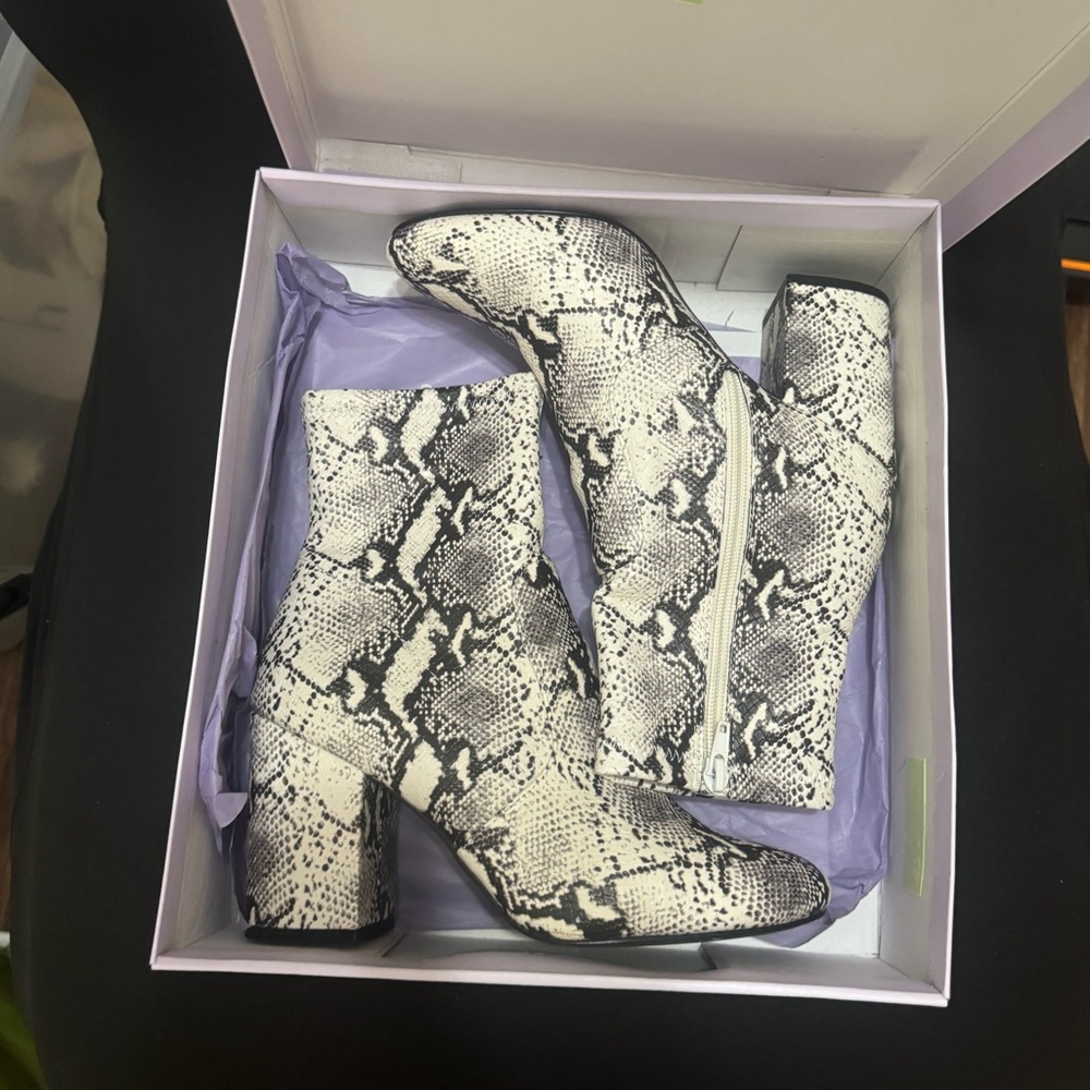 Madden girl snakeskin booties